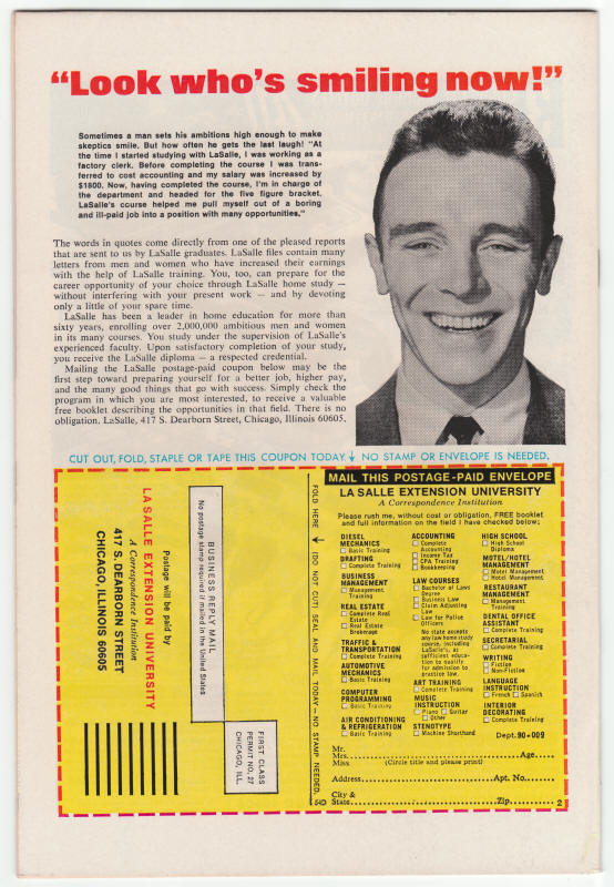 Daredevil #101 back cover