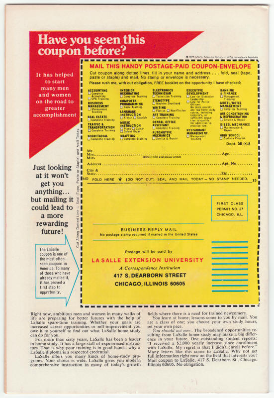 Daredevil 116 back cover