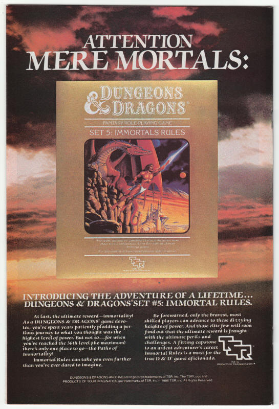 Daredevil #238 back cover