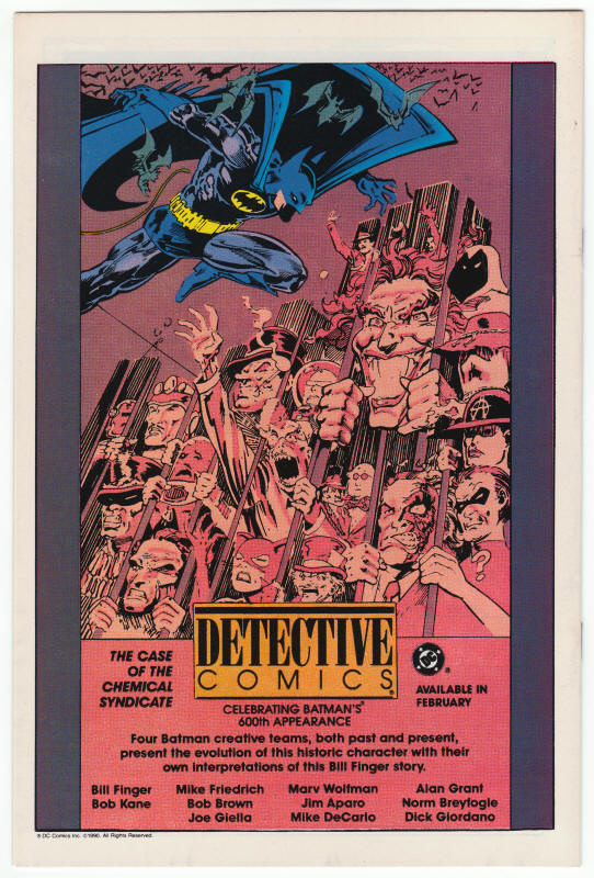 DC Sneak Previews #1 back cover