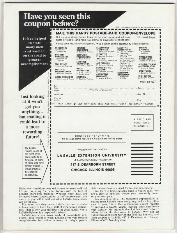 The Deadly Hands Of Kung Fu #14 back cover