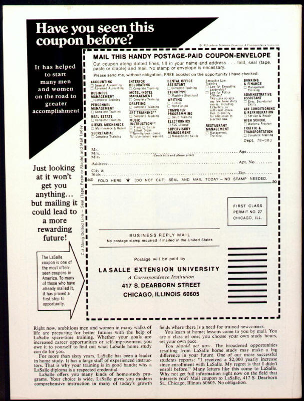 The Deadly Hands Of Kung Fu 25 back cover