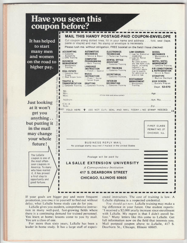 The Deadly Hands Of Kung Fu #2 back cover