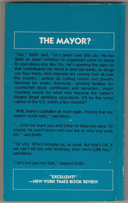 The Destroyer #38 Bay City Blast Warren Murphy Richard Sapir back cover