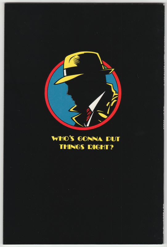 Dick Tracy Movie Adaptation #1 back cover