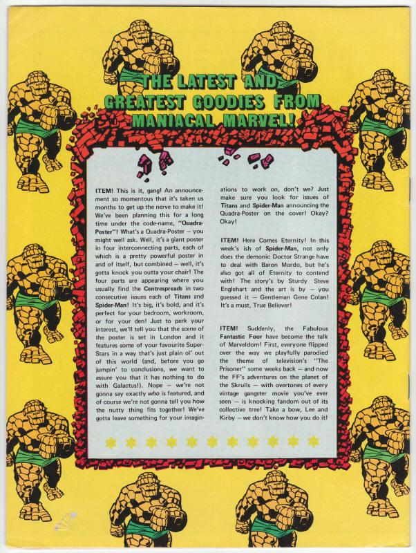 Dracula Lives #86 back cover