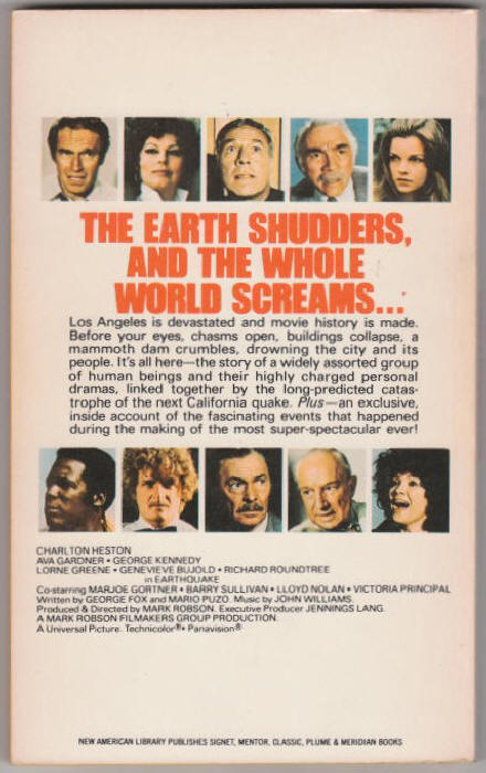 Earthquake back cover