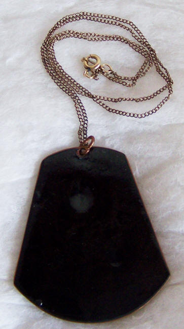 Enameling On Copper Pendant back