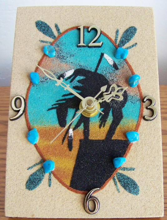 End Of The Trail Clock face