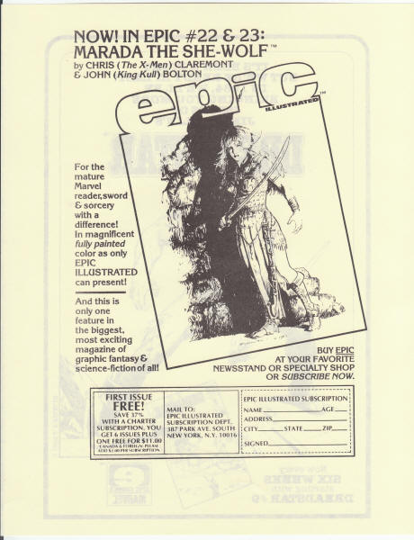 Marada the She Wolf Promotional Poster