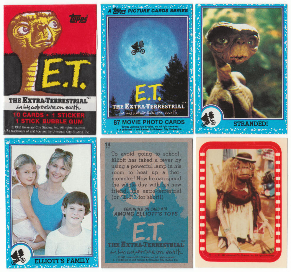 1982 Topps ET The Extra Terrestrial Trading Cards