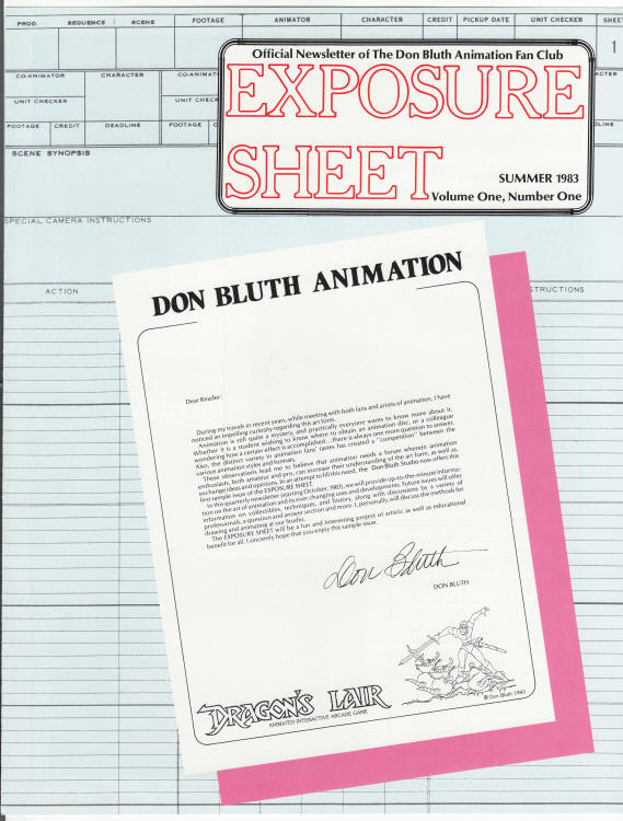 Exposure Sheet #1 Sample front cover