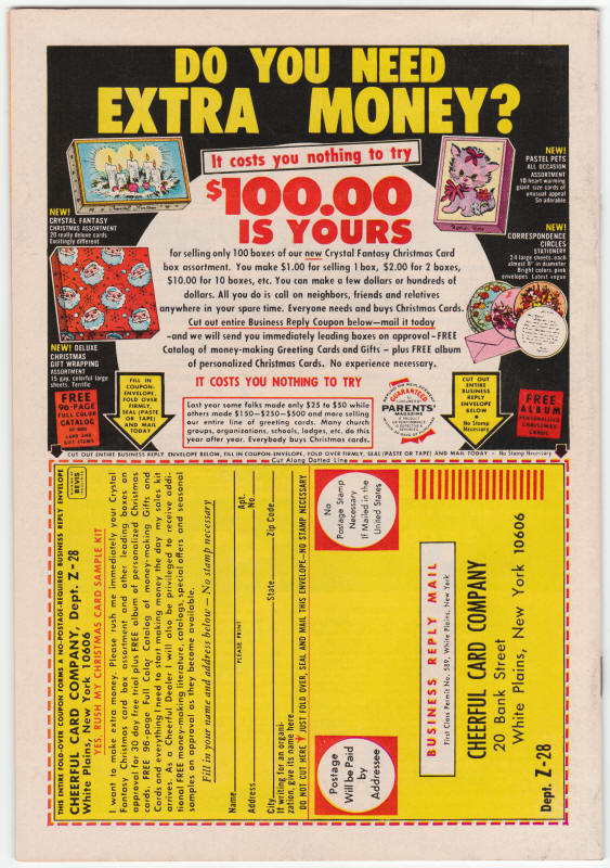 Fantastic Four #114 back cover