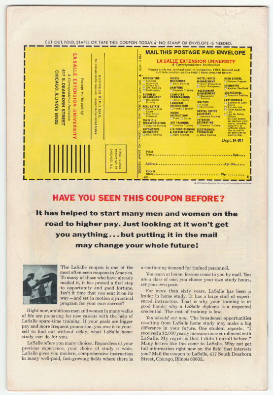 Fantastic Four #140 back cover