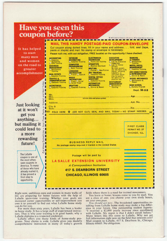 Fantastic Four 152 back cover