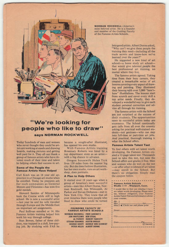 Fantastic Four #56 back cover