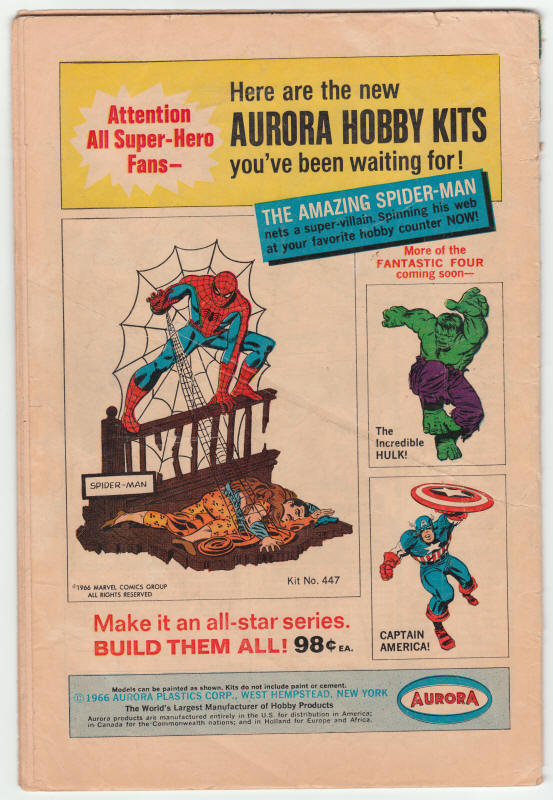 Fantastic Four #60 back cover