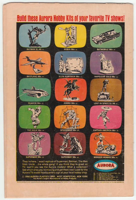 Fantastic Four #61 back cover