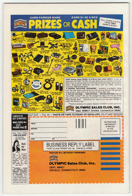 Fantasy Masterpieces Volume 2 #11 baack cover