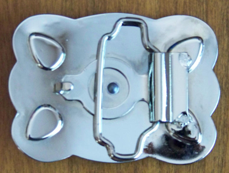 Faux Turquoise Belt Buckle back