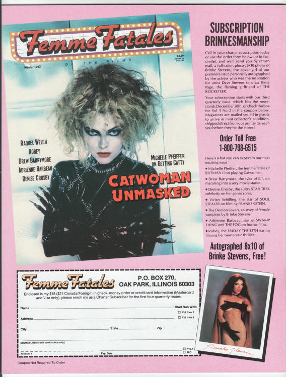 Femme Fatales Volume 1 #2 back cover