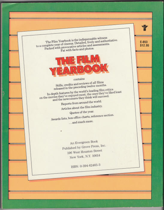 The Film Yearbook 1983 back cover
