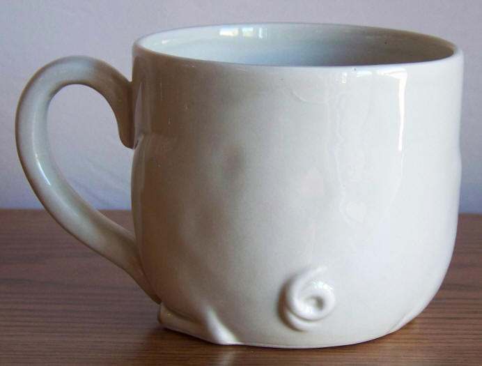 Fitz and Floyd Porky Mug back