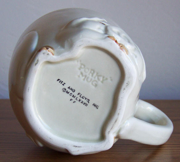 Fitz and Floyd Porky Mug bottom