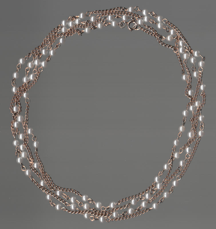 Faux Pearl 60 Inch Flapper Style Station Necklace