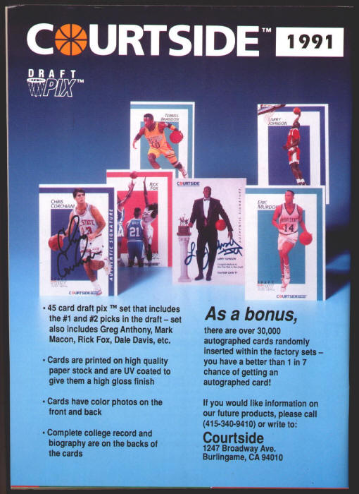 Football Basketball Hockey Collector Volume 3 #2 back cover