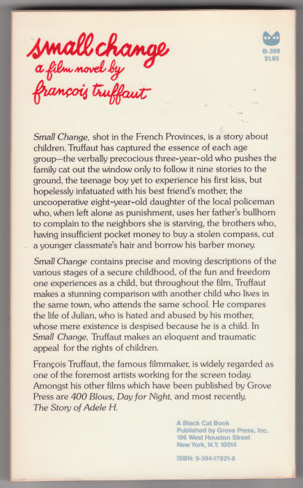 Small Change Francois Truffaut back cover