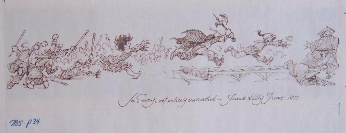 Frank Kelly Freas Original Artwork Heretic In A Balloon MS P34