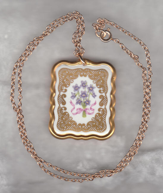 Franklin Mint Miniature Valentine Pendant 1979