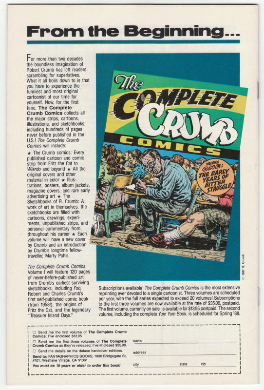 Frank Frazettas Untamed Love #1 back cover