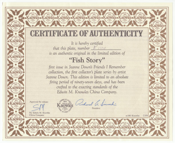 Friends I Remember Plate 1 COA