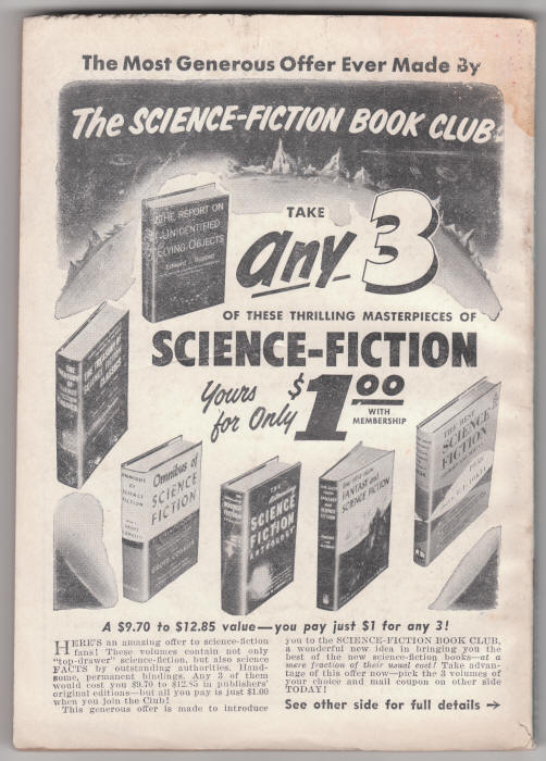 Future Science Fiction #35 back cover