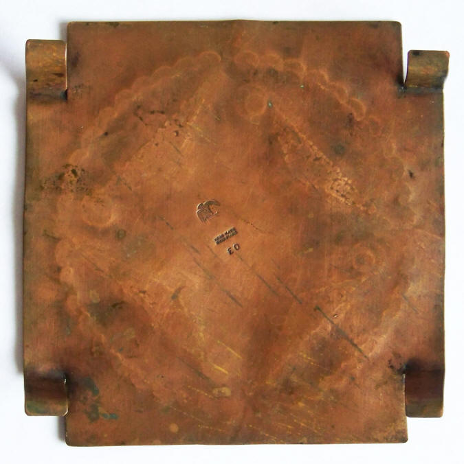 Native American Handmade Copper Trivet bottom