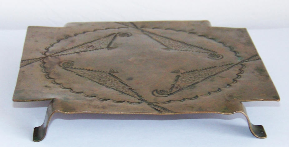 Native American Handmade Copper Trivet side