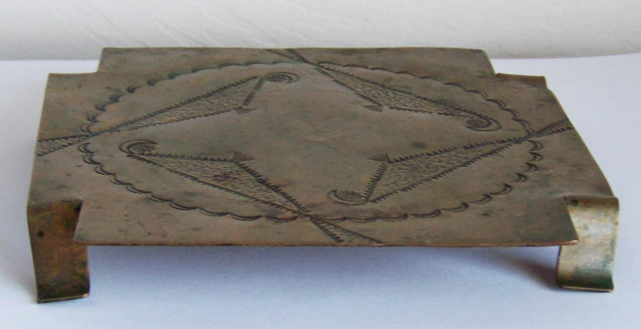 Native American Handmade Copper Trivet side