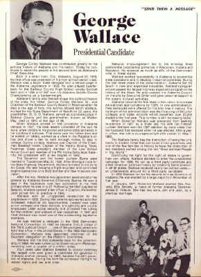 George Wallace Presidential Candidiate front