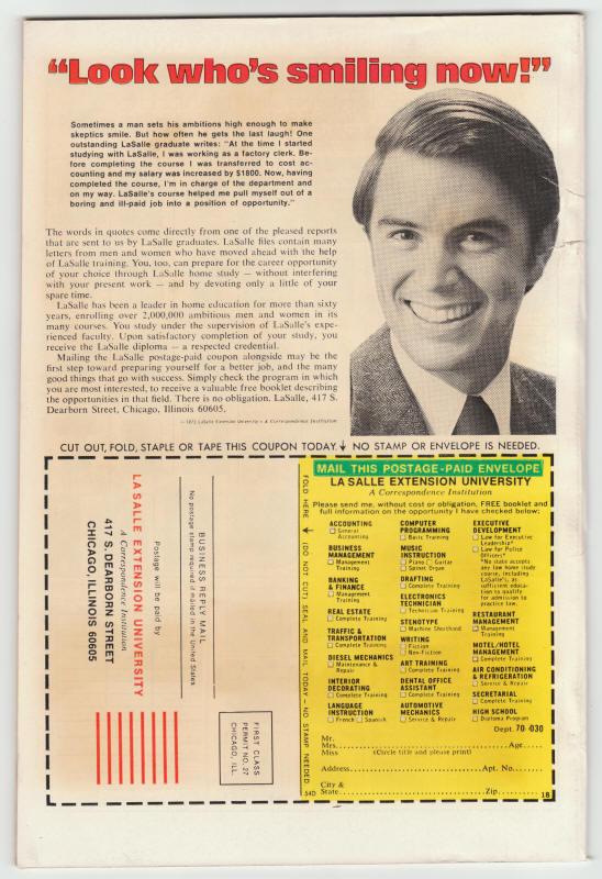 Giant Size Captain Marvel #1 back cover