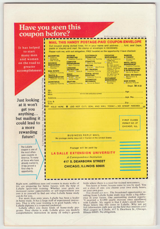 Giant Size Fantastic Four #3 back cover