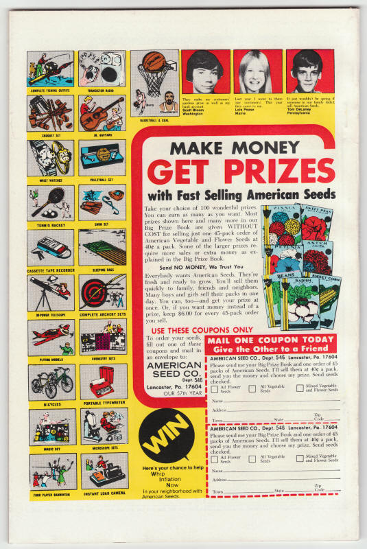 Giant Size Marvel Triple Action #1 back cover