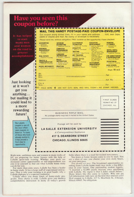 Giant Size Marvel Triple Action #2 back cover