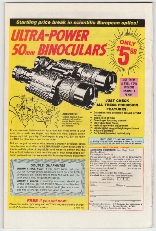 Giant Size Power Man #1 back cover