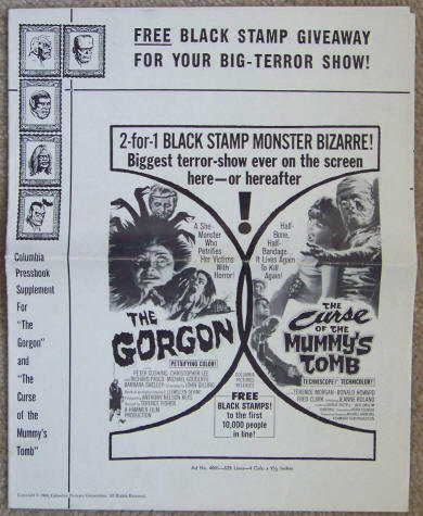 The Gorgon Curse Of The Mummys Tomb Pressbook