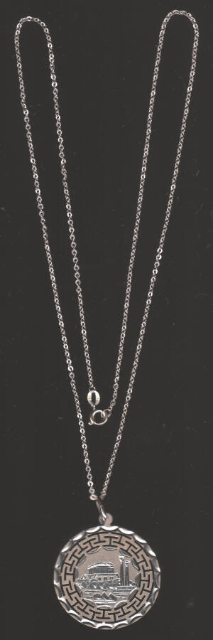 Greek Silver Parthenon Acropolis Necklace
