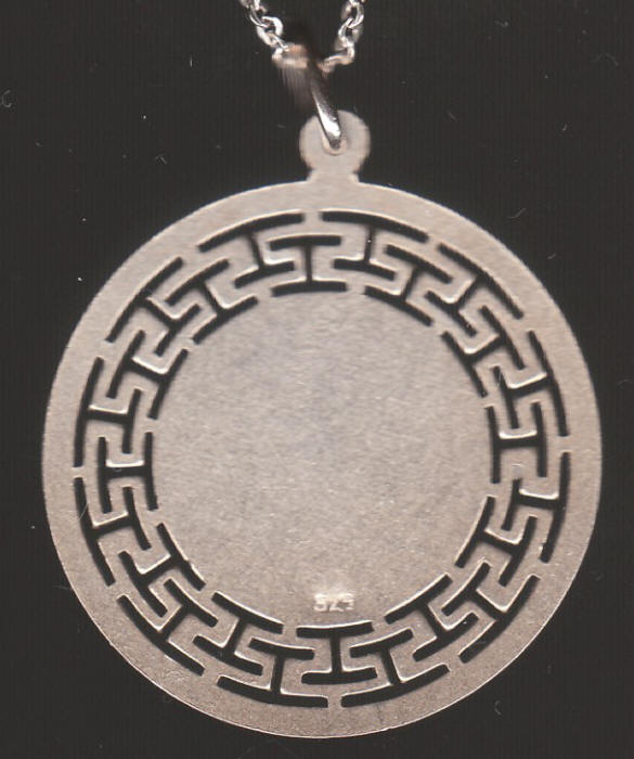 Greek Sterling Silver Pendant back