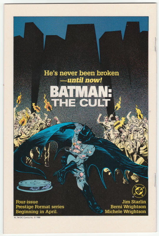 Green Arrow #6 back cover