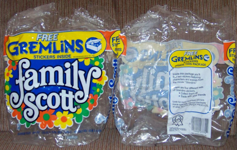1984 Gremlins Family Scott Bathroom Tissue Package Wrapper